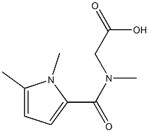 2-[(1,5-dimethyl-1H-pyrrol-2-yl)-N-methylformamido]acetic acid Struktur