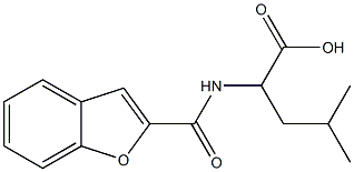 2-[(1-benzofuran-2-ylcarbonyl)amino]-4-methylpentanoic acid Struktur