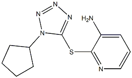 2-[(1-cyclopentyl-1H-1,2,3,4-tetrazol-5-yl)sulfanyl]pyridin-3-amine Struktur