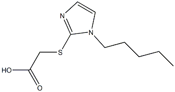 2-[(1-pentyl-1H-imidazol-2-yl)sulfanyl]acetic acid Struktur