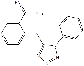 2-[(1-phenyl-1H-1,2,3,4-tetrazol-5-yl)sulfanyl]benzene-1-carboximidamide Struktur