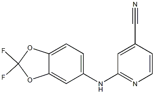 2-[(2,2-difluoro-2H-1,3-benzodioxol-5-yl)amino]pyridine-4-carbonitrile Struktur