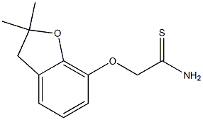 2-[(2,2-dimethyl-2,3-dihydro-1-benzofuran-7-yl)oxy]ethanethioamide Struktur