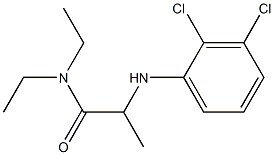 2-[(2,3-dichlorophenyl)amino]-N,N-diethylpropanamide Struktur