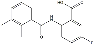 2-[(2,3-dimethylbenzene)amido]-5-fluorobenzoic acid Struktur