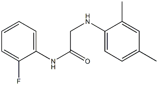 2-[(2,4-dimethylphenyl)amino]-N-(2-fluorophenyl)acetamide Struktur