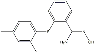 2-[(2,4-dimethylphenyl)sulfanyl]-N'-hydroxybenzene-1-carboximidamide Struktur