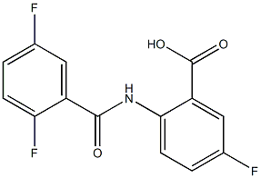 2-[(2,5-difluorobenzoyl)amino]-5-fluorobenzoic acid Struktur