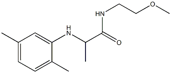 2-[(2,5-dimethylphenyl)amino]-N-(2-methoxyethyl)propanamide Struktur