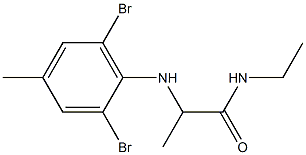 2-[(2,6-dibromo-4-methylphenyl)amino]-N-ethylpropanamide Struktur