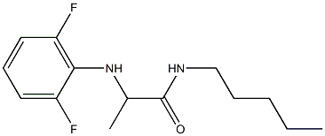 2-[(2,6-difluorophenyl)amino]-N-pentylpropanamide Struktur