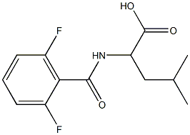 2-[(2,6-difluorophenyl)formamido]-4-methylpentanoic acid Struktur