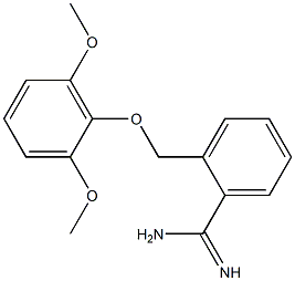 2-[(2,6-dimethoxyphenoxy)methyl]benzenecarboximidamide Struktur