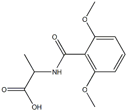 2-[(2,6-dimethoxyphenyl)formamido]propanoic acid Struktur