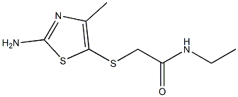 2-[(2-amino-4-methyl-1,3-thiazol-5-yl)thio]-N-ethylacetamide Struktur