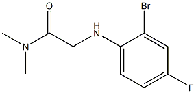 2-[(2-bromo-4-fluorophenyl)amino]-N,N-dimethylacetamide Struktur