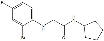 2-[(2-bromo-4-fluorophenyl)amino]-N-cyclopentylacetamide Struktur