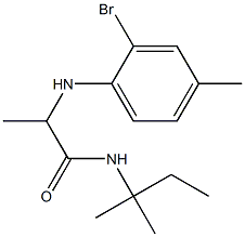 2-[(2-bromo-4-methylphenyl)amino]-N-(2-methylbutan-2-yl)propanamide Struktur