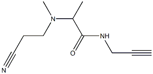 2-[(2-cyanoethyl)(methyl)amino]-N-(prop-2-yn-1-yl)propanamide Struktur