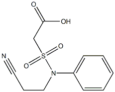 2-[(2-cyanoethyl)(phenyl)sulfamoyl]acetic acid Struktur