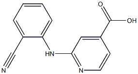 2-[(2-cyanophenyl)amino]pyridine-4-carboxylic acid Struktur