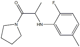 2-[(2-fluoro-5-methylphenyl)amino]-1-(pyrrolidin-1-yl)propan-1-one Struktur