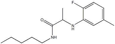 2-[(2-fluoro-5-methylphenyl)amino]-N-pentylpropanamide Struktur