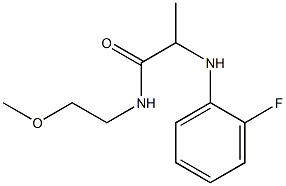 2-[(2-fluorophenyl)amino]-N-(2-methoxyethyl)propanamide Struktur