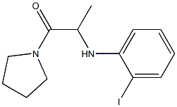 2-[(2-iodophenyl)amino]-1-(pyrrolidin-1-yl)propan-1-one Struktur