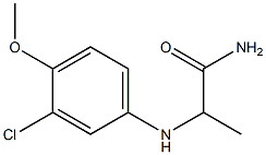 2-[(3-chloro-4-methoxyphenyl)amino]propanamide Struktur