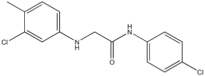 2-[(3-chloro-4-methylphenyl)amino]-N-(4-chlorophenyl)acetamide Struktur