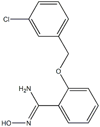 2-[(3-chlorobenzyl)oxy]-N'-hydroxybenzenecarboximidamide Struktur