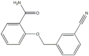 2-[(3-cyanobenzyl)oxy]benzamide Struktur