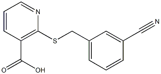 2-[(3-cyanobenzyl)thio]nicotinic acid Struktur