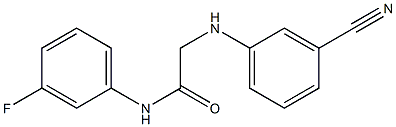 2-[(3-cyanophenyl)amino]-N-(3-fluorophenyl)acetamide Struktur