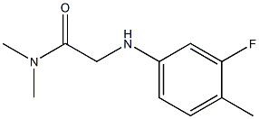 2-[(3-fluoro-4-methylphenyl)amino]-N,N-dimethylacetamide Struktur