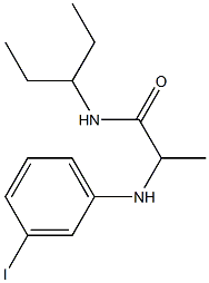 2-[(3-iodophenyl)amino]-N-(pentan-3-yl)propanamide Struktur