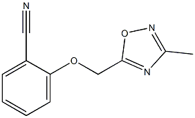 2-[(3-methyl-1,2,4-oxadiazol-5-yl)methoxy]benzonitrile Struktur