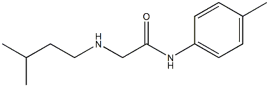 2-[(3-methylbutyl)amino]-N-(4-methylphenyl)acetamide Struktur