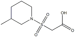 2-[(3-methylpiperidine-1-)sulfonyl]acetic acid Struktur