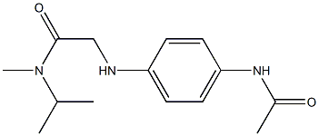 2-[(4-acetamidophenyl)amino]-N-methyl-N-(propan-2-yl)acetamide Struktur