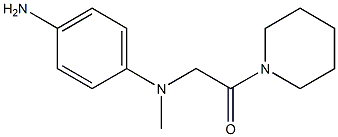 2-[(4-aminophenyl)(methyl)amino]-1-(piperidin-1-yl)ethan-1-one Struktur