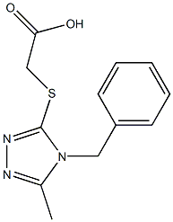 2-[(4-benzyl-5-methyl-4H-1,2,4-triazol-3-yl)sulfanyl]acetic acid Struktur