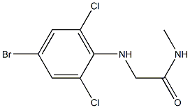 2-[(4-bromo-2,6-dichlorophenyl)amino]-N-methylacetamide Struktur