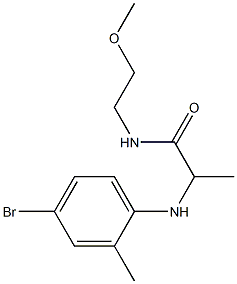 2-[(4-bromo-2-methylphenyl)amino]-N-(2-methoxyethyl)propanamide Struktur