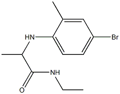 2-[(4-bromo-2-methylphenyl)amino]-N-ethylpropanamide Struktur