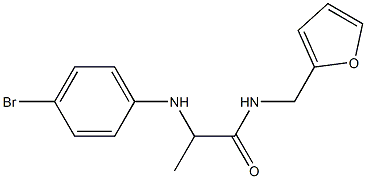 2-[(4-bromophenyl)amino]-N-(furan-2-ylmethyl)propanamide Struktur