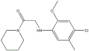 2-[(4-chloro-2-methoxy-5-methylphenyl)amino]-1-(piperidin-1-yl)ethan-1-one Struktur