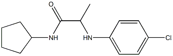 2-[(4-chlorophenyl)amino]-N-cyclopentylpropanamide Struktur