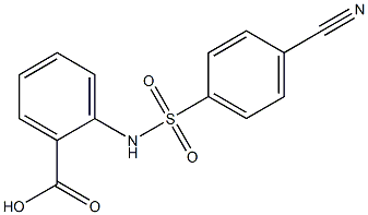 2-[(4-cyanobenzene)sulfonamido]benzoic acid Struktur